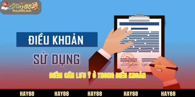 Điểm cần lưu ý ở trong điều khoản