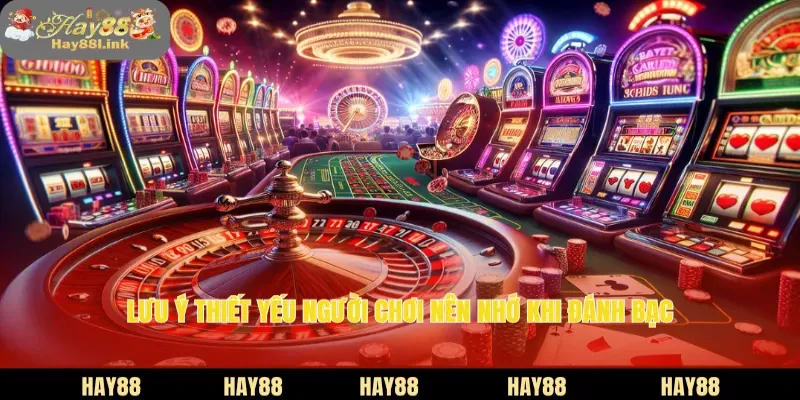 Lưu ý thiết yếu người chơi nên nhớ khi đánh bạc