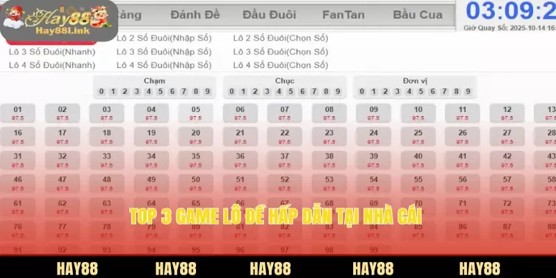 Top 3 game lô đề hấp dẫn tại nhà cái 